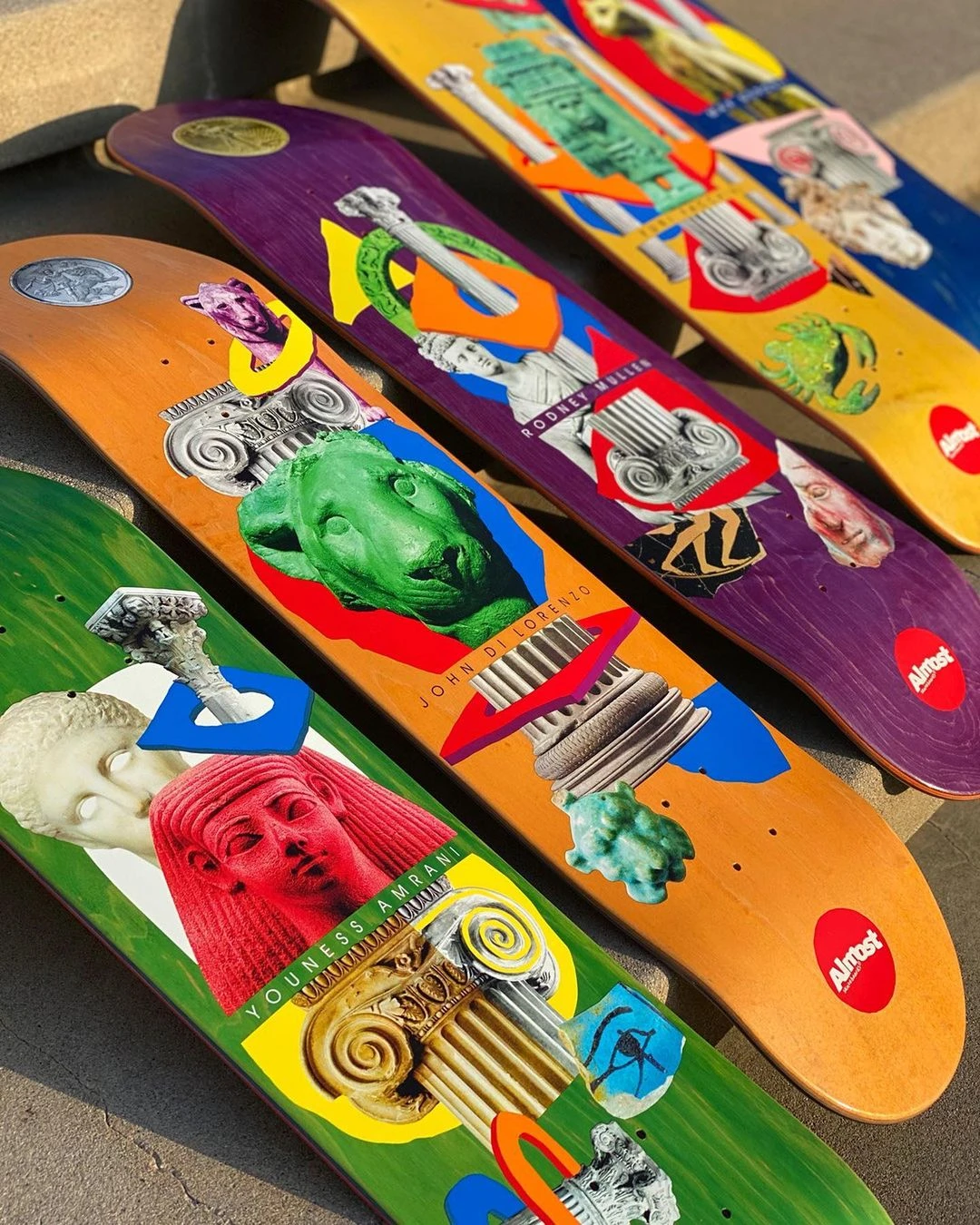 Almost Yuri Relics Yellow 8.25" Skateboard Deck 6 Almost Yuri Relics Yellow 8.25" Skateboard Deck - Afbeelding 4