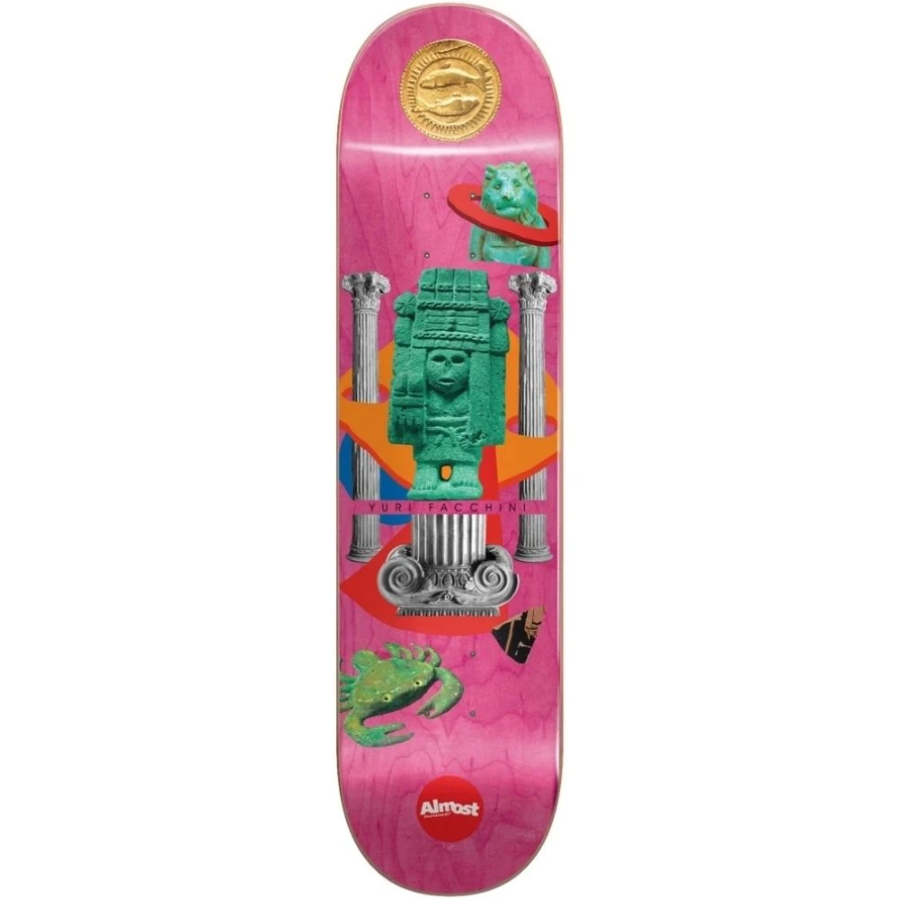 Almost Yuri Relics Pink 8.0" Skateboard Deck 3 Almost Yuri Relics Pink 8.0" Skateboard Deck