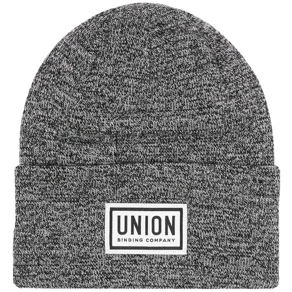 Union High Cuff Beanie Black White Marl 3 Union High Cuff Beanie Black White Marl