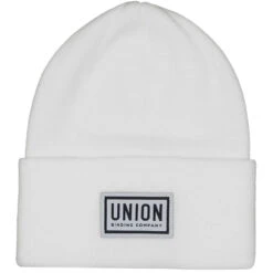 Union High Cuff Beanie White