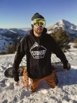 Stoked Shred Snowboard Hoodie Black -Wintersport IMG 2241