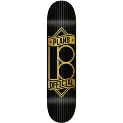 Plan-B Banner Gold Black 8.25" Skateboard Deck