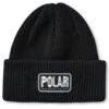 Polar Earthquake Merino Beanie Black -Wintersport Polar Earthquake Merino Beanie Black Front