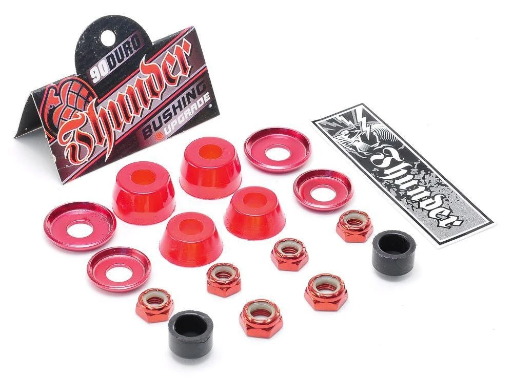 THUNDER Rebuild Kit Soft 90a Red Bushings 4 THUNDER Rebuild Kit Soft 90a Red Bushings - Afbeelding 2