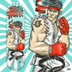 Stoked Street Fighter Blue Skateboard Deck -Wintersport Stoked Street Fighter Skateboard Deck Overview