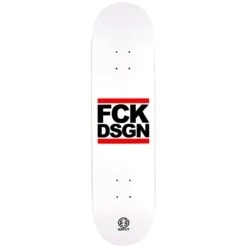 FCK DSGN White/Black 8.125" Skateboard Deck