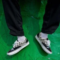Vans Skate Era Skateistan Checkerboard 13 Vans Skate Era Skateistan Checkerboard -Wintersport Vans Skate Era Skateistan Checkerboard Model Green Background
