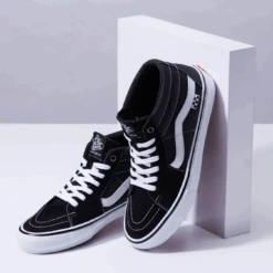 Vans Skate Grosso Mid Black/ White/ Emo Leather 11 Vans Skate Grosso Mid Black/ White/ Emo Leather -Wintersport Vans Skate Grosso Mid Black White Emo Leather 3