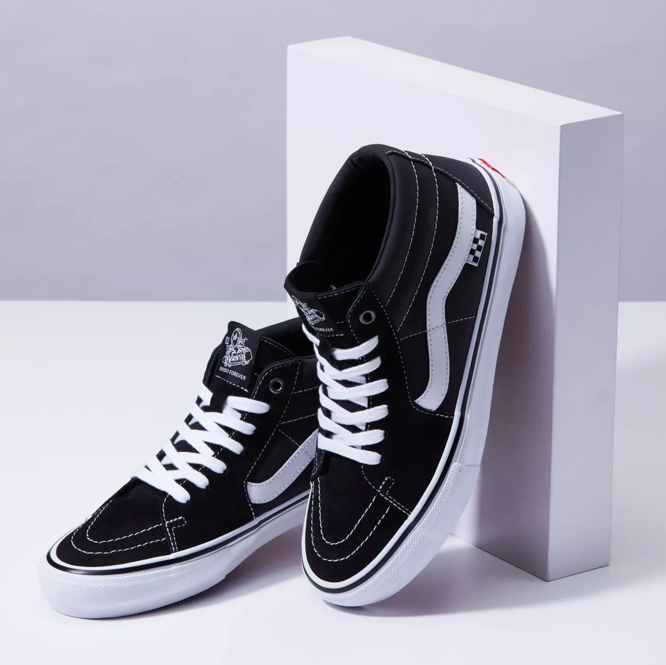 Vans Skate Grosso Mid Black/ White/ Emo Leather 6 Vans Skate Grosso Mid Black/ White/ Emo Leather - Afbeelding 4