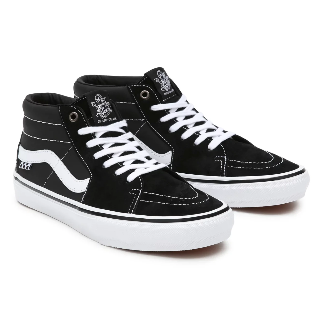 Vans Skate Grosso Mid Black/ White/ Emo Leather 7 Vans Skate Grosso Mid Black/ White/ Emo Leather - Afbeelding 5
