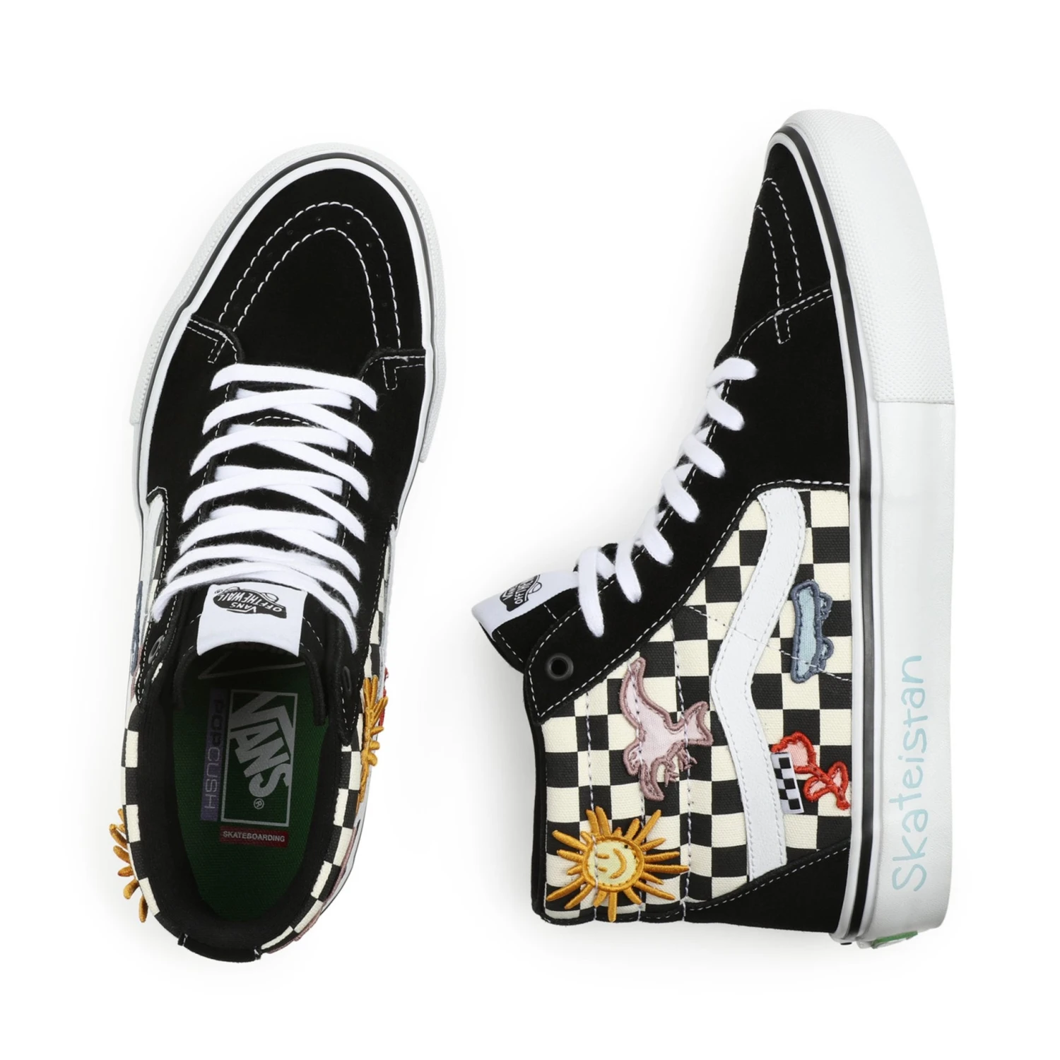 Vans Skate Sk8-Hi Skateistan Checkerboard 6 Vans Skate Sk8-Hi Skateistan Checkerboard - Afbeelding 4