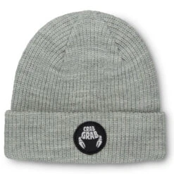 Crab Grab Circle Patch Beanie Heather Grey
