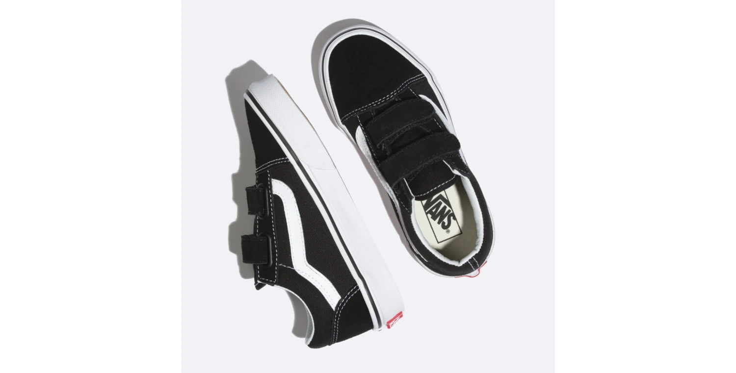 Vans Kids Old Skool V Black/True White 6 Vans Kids Old Skool V Black/True White - Afbeelding 4
