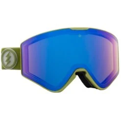 ELECTRIC Kleveland II Army Drab + Blue Chrome Lens Snowboard Goggles
