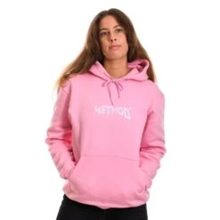 Bar Fly Hoodie Salmon Pink -Wintersport method bar fly hoodie salmon pink model female front