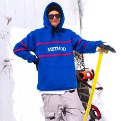Lines Hoodie Royal Blue -Wintersport method lines hoodie royal blue lifestyle