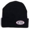 Oval Beanie Black -Wintersport method oval beanie black front