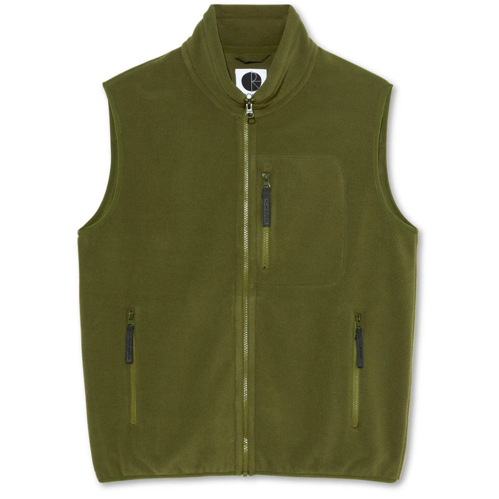Polar Basic Fleece Vest Army Green 3 Polar Basic Fleece Vest Army Green
