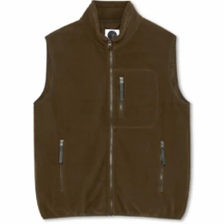 Polar Basic Fleece Vest Brown