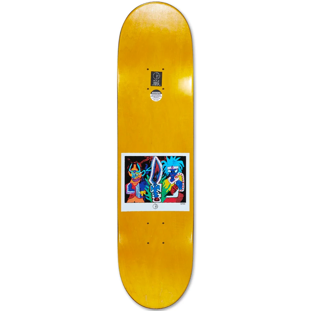 Polar Oskar Rozenberg Tribal Chief WW 8.375" Yellow Skateboard Deck 4 Polar Oskar Rozenberg Tribal Chief WW 8.375" Yellow Skateboard Deck - Afbeelding 2