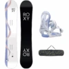 Roxy Womens Xoxo Pro 145 Snowboard + Viva White Snowboardbindingen + Pipe Bag Cascade Camo 157