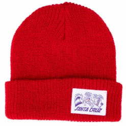 Santa Cruz Beach Bum Label Beanie Artisan Red
