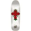 Santa Cruz Dressen Rose Cross Shaped White 9.31" Skateboard Deck -Wintersport santa cruz dressen rose cross shaped white 931 skateboard deck