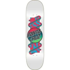 Santa Cruz Electric Lava Dot VX White 8.0" Skateboard Deck