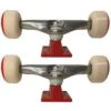 Tensor Almost Repeat Truck And Wheel Combo Raw/Red 5.25" Skateboard Trucks -Wintersport tensor almost repeat truck and wheel combo rawred 525 skateboard trucks