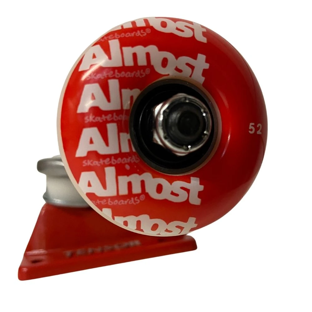 Tensor Almost Repeat Truck And Wheel Combo Raw/Red 5.5" Skateboard Trucks 4 Tensor Almost Repeat Truck And Wheel Combo Raw/Red 5.5" Skateboard Trucks - Afbeelding 2
