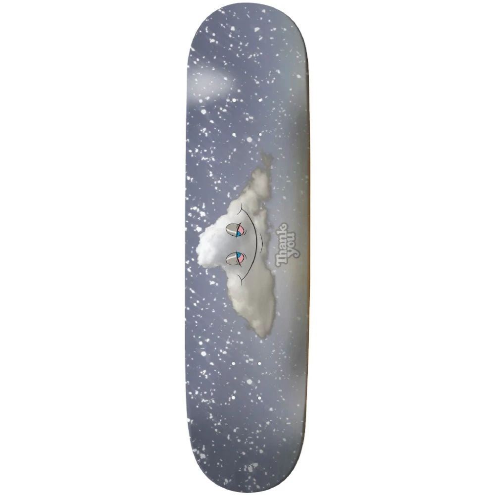 Head In The Snow Clouds Grey 8.25" Skateboard Deck 3 Head In The Snow Clouds Grey 8.25" Skateboard Deck