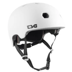 TSG Meta Solid Color Satin White Helm