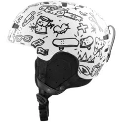 TSG Kids Gravity Graphic Design Doodle Helmet White -Wintersport tsg kids gravity graphic design doodle helmet white left side